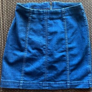 Free People Denim A Line | Mini Skirt - Size 0 Dark Wash